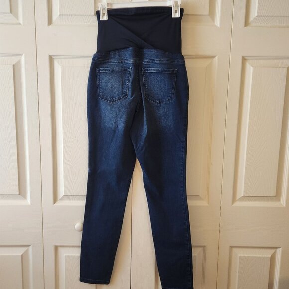 Maternity Skinny Jeans By Ingrid & Isabel Size 4 Dark Blue Denim NWOT - Picture 6 of 9